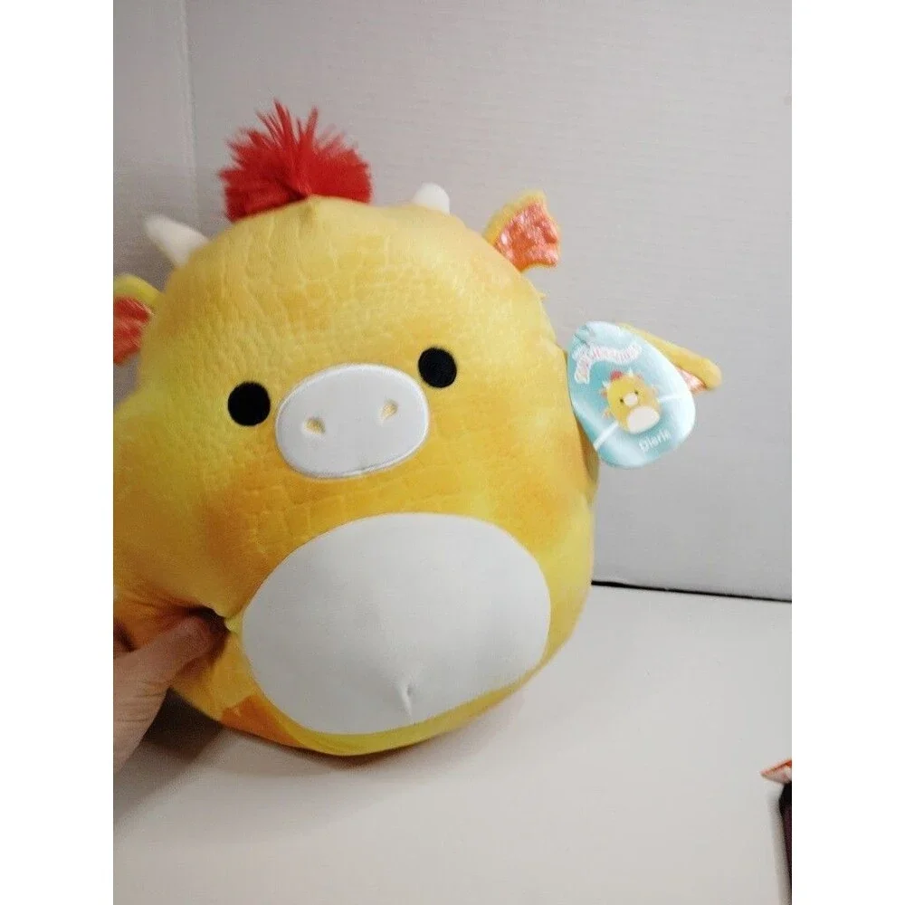 Squishmallows Dieric Dragon Plush Stuffed Animal, Yellow/White/Red/Orange